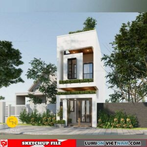 House - Sketchup Exterior Scene By Pham Thanh Cong