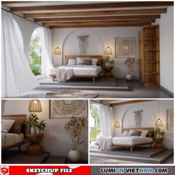 Bedroom - Sketchup Interior Scene By Khiet Tu