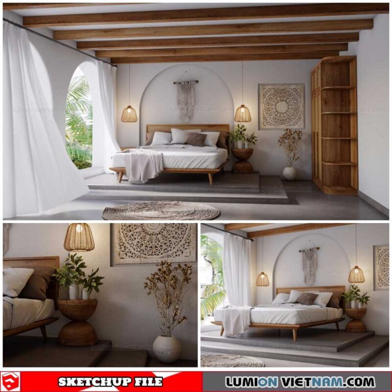 Bedroom - Sketchup Interior Scene By Khiet Tu