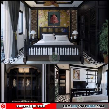 Bedroom - Sketchup Interior Scene By Cao Hoang Nhat Long