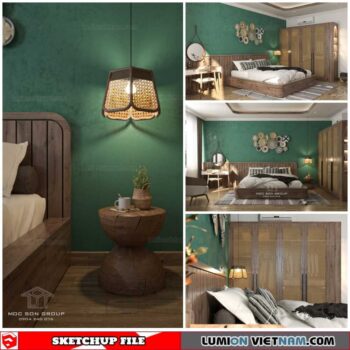 Bedroom - Sketchup Interior Scene By Danh Nam