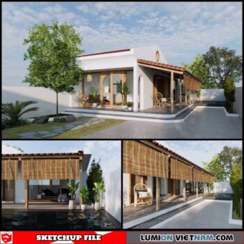 House - Sketchup Exterior Scene By Trung Hieu