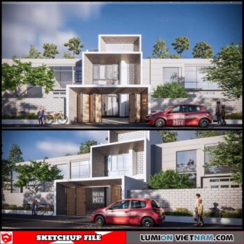 House - Sketchup Exterior Scene By Hoang Minh Hau