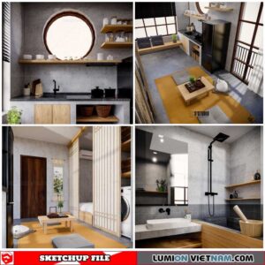 Apartment - Sketchup Interior Scene By Loc Spin