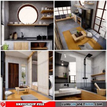 Apartment - Sketchup Interior Scene By Loc Spin