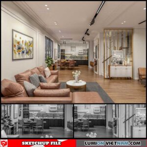 Living room - Sketchup Interior Scene By Phuc Tien