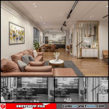 Living room - Sketchup Interior Scene By Phuc Tien