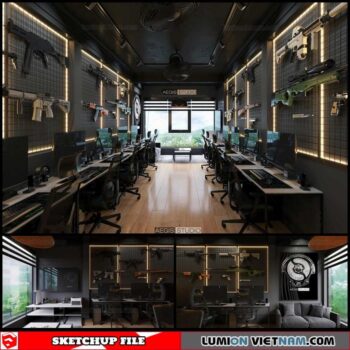 Game Room - Sketchup Interior Scene By Xuan Khanh