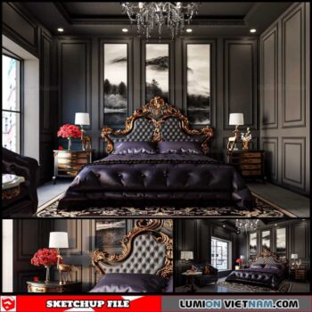 Bedroom - Sketchup Interior Scene By Dinh Tu