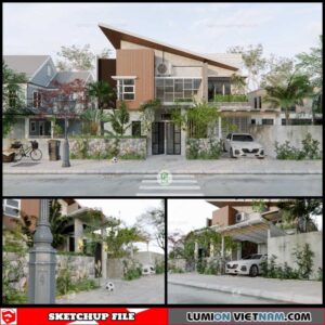 Villa - Sketchup Exterior Scene By Cao Hoang Nhat Long