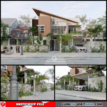 Villa - Sketchup Exterior Scene By Cao Hoang Nhat Long