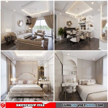 Apartment - Sketchup Interior Scene By Trong Thanh