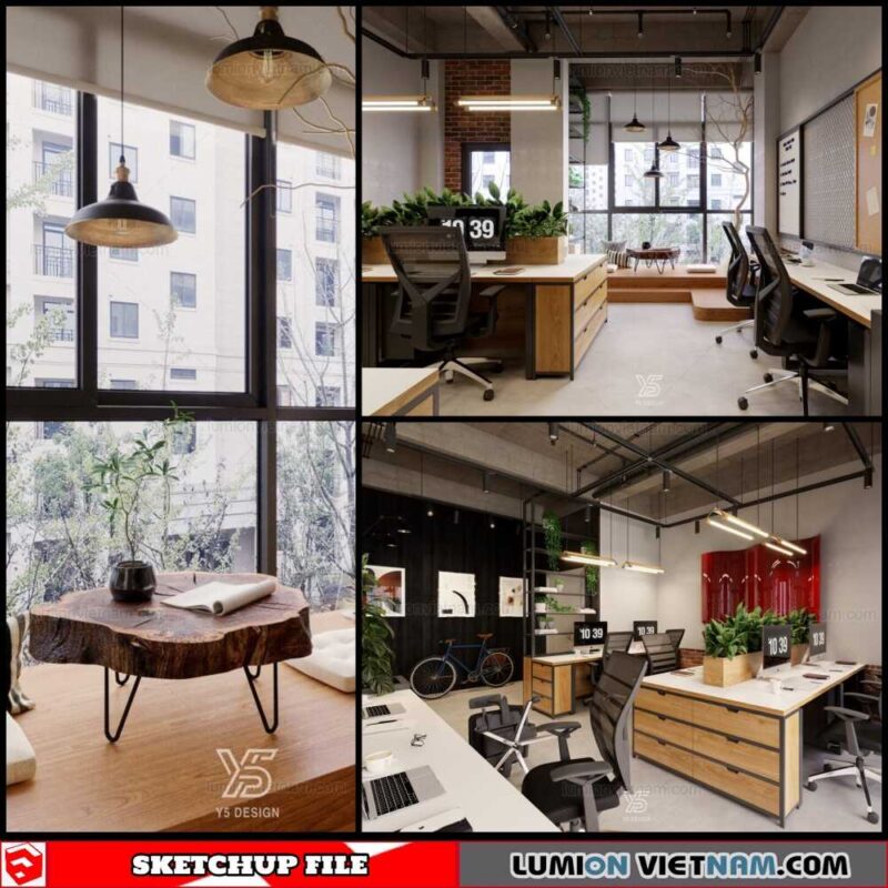 Office room - Sketchup Interior Scene By Huy Ung