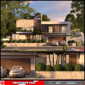 House - Sketchup Exterior Scene By Tran Nam