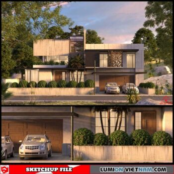 House - Sketchup Exterior Scene By Tran Nam
