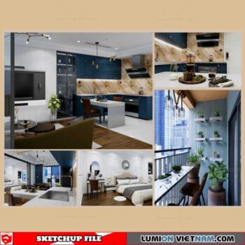 Apartment - Sketchup Interior Scene By Cung Duong