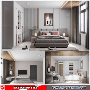 Bedroom - Sketchup Interior Scene By Tuan Tran