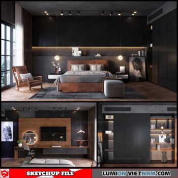 Bedroom - Sketchup Interior Scene By Dinh Tu