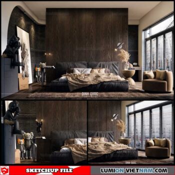 Bedroom - Sketchup Interior Scene By Nguyen Dinh Quoc