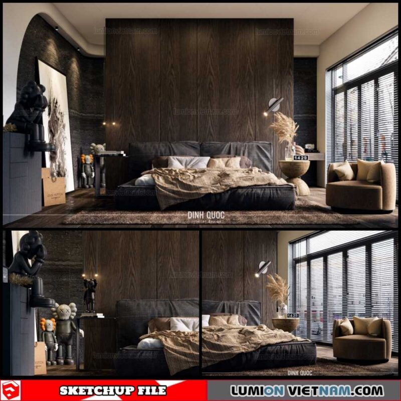 Bedroom - Sketchup Interior Scene By Nguyen Dinh Quoc