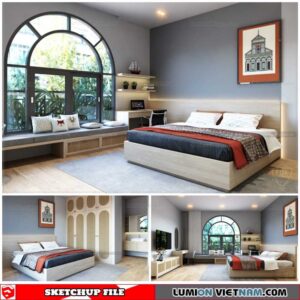 Bedroom - Sketchup Interior Scene By Dai