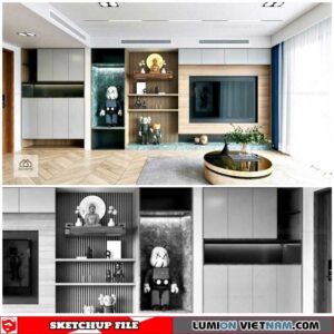 Living room - Sketchup Interior Scene By Tran Dinh