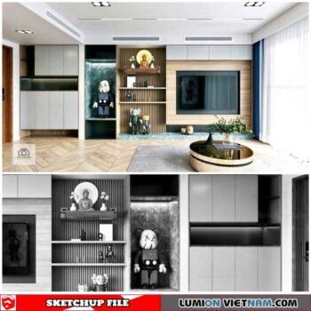 Living room - Sketchup Interior Scene By Tran Dinh