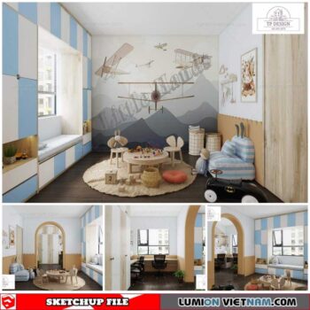 Children room - Sketchup Interior Scene By Pham Thang