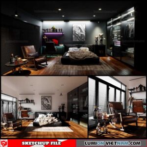 Bedroom - Sketchup Interior Scene By Dang Khoa