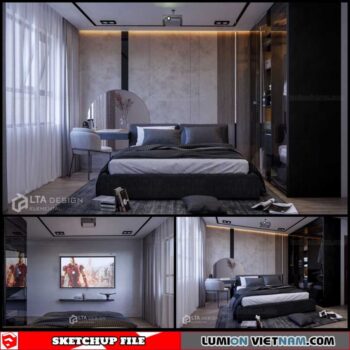 Bedroom - Sketchup Interior Scene By Cao Hoang Nhat Long