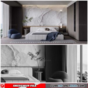 Bedroom - Sketchup Interior Scene By Dinh Thanh