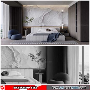 Bedroom - Sketchup Interior Scene By Dinh Thanh