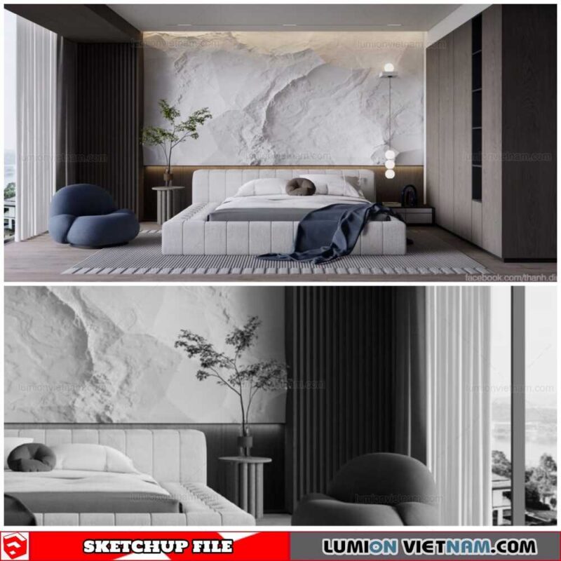 Bedroom - Sketchup Interior Scene By Dinh Thanh