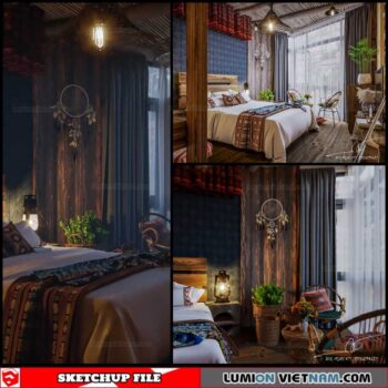 Bedroom - Sketchup Interior Scene By Do Duc Minh