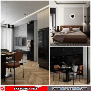 Apartment - Sketchup Interior Scene By Le Tuan Luc