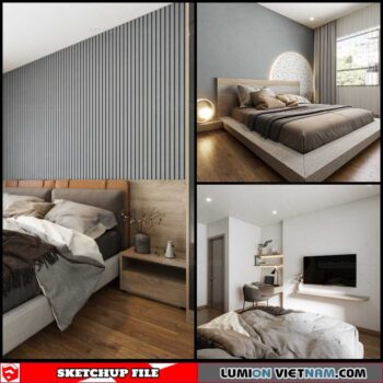 Bedroom - Sketchup Interior Scene By Trong Thanh