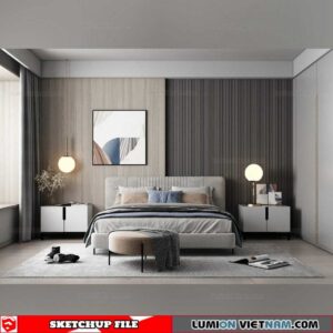 Bedroom - Sketchup Interior Scene By Nam Tran