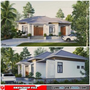 House - Sketchup Exterior Scene By Dung Huy