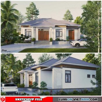 House - Sketchup Exterior Scene By Dung Huy