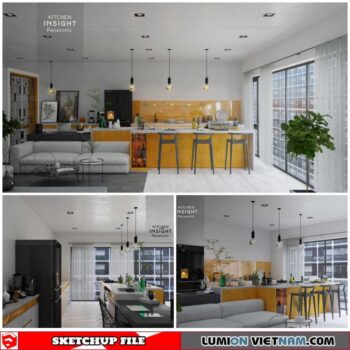 Apartment - Sketchup Interior Scene By Loc Nguyen