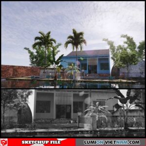 House - Sketchup Exterior Scene By Thang Color