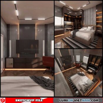 Bedroom - Sketchup Interior Scene By Tran Huy