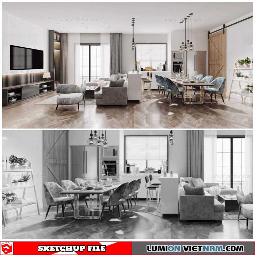 5376-Sketchup-Living-Room-Model-Interior-For-Free-Download-By-Cuong-Covua-Sketchup-Models