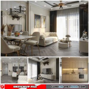 Apartment - Sketchup Interior Scene By Vu Van Luong