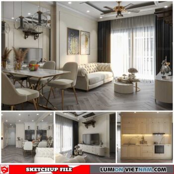 Apartment - Sketchup Interior Scene By Vu Van Luong
