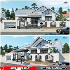House - Sketchup Exterior Scene By Bao Lan Nguyen