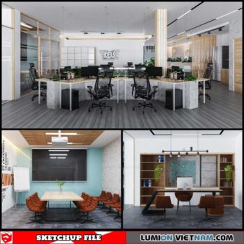 Office room - Sketchup Interior Scene By Hoang Linh