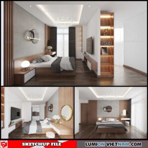 Bedroom - Sketchup Interior Scene By Le Dinh Nam