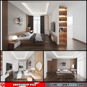 Bedroom - Sketchup Interior Scene By Le Dinh Nam