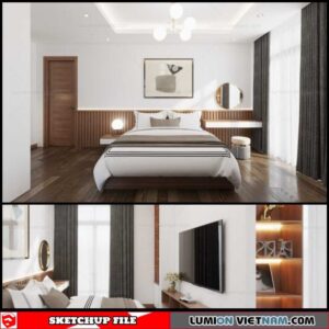 Bedroom - Sketchup Interior Scene By Le Dinh Nam